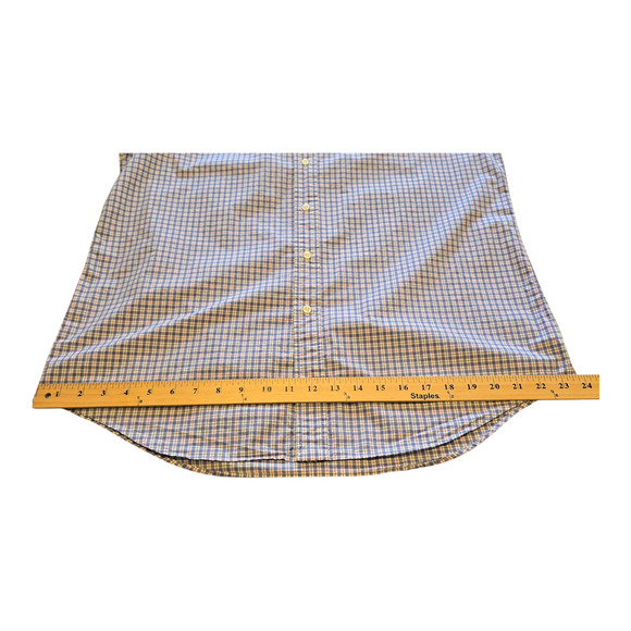 Ralph Lauren Button Down Shirt Mens Large Blue Plaid Long Sleeve Classic Preppy - Picture 14 of 14